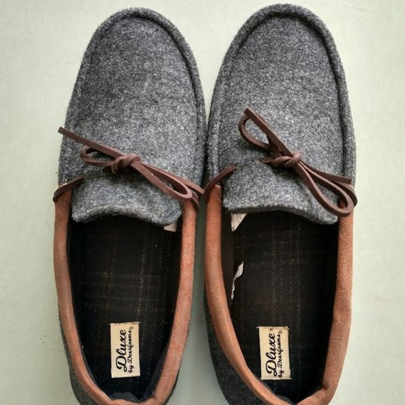 Men's dluxe by dearfoams Jacoby Moccasin Slippers - Picture 1 of 2